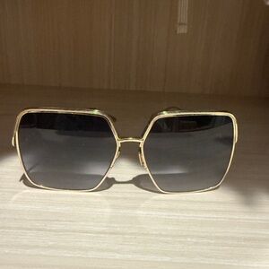 Gold and Black Women's Sunglasses